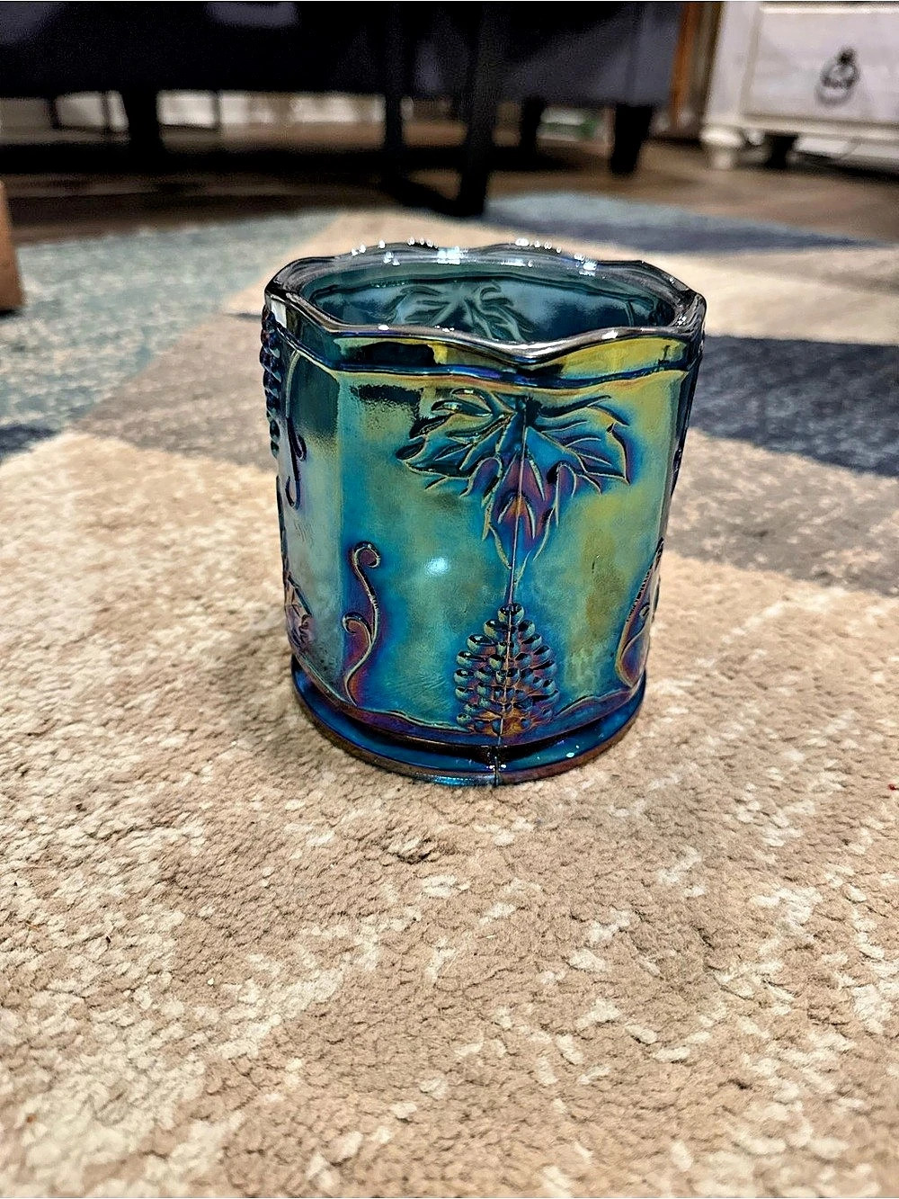 Iridescent Blue & Green Decorative vase
